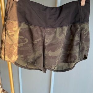 lululemon athletica Olive Camo Athletic Shorts